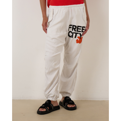 Freecity Flap Snap Large Matte Satin Airjump Pant White