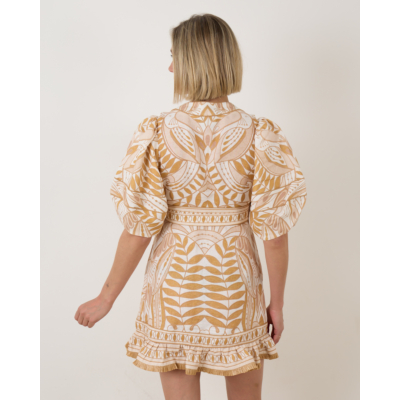 Farm Rio Mini Dress Lace Nature