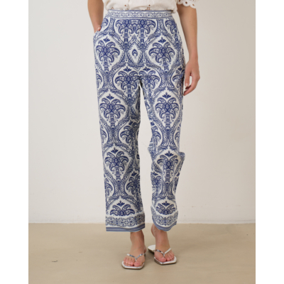 Farm Rio Tropical Pajama Pants Blue