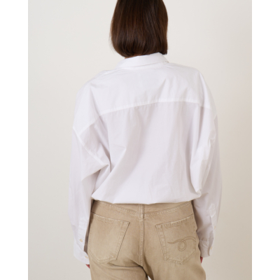R13 Crossover Bubble Shirt White
