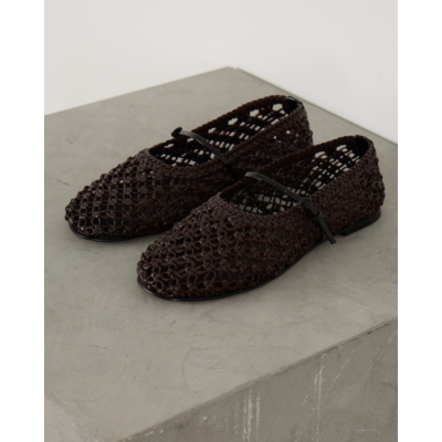 Dear Frances Balla Weave Flat Strap Bordeaux