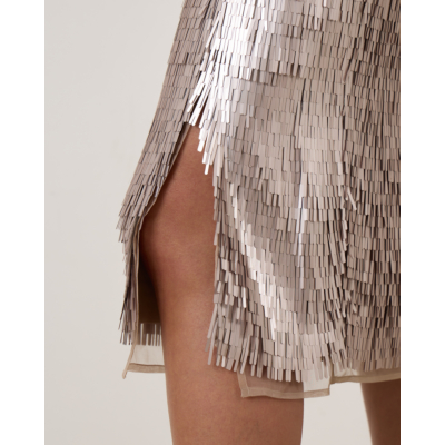 Róhe Midi Skirt Silver