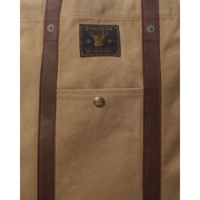 RRL Canvas Leather Bag Camel