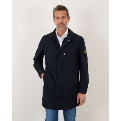 Stone Island Car Coat Micro Twill Navy Blue