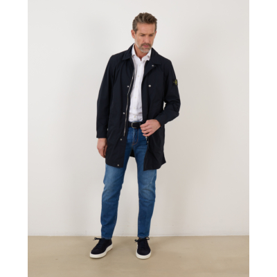 Stone Island Car Coat Micro Twill Navy Blue