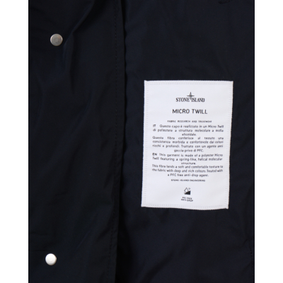 Stone Island Car Coat Micro Twill Navy Blue