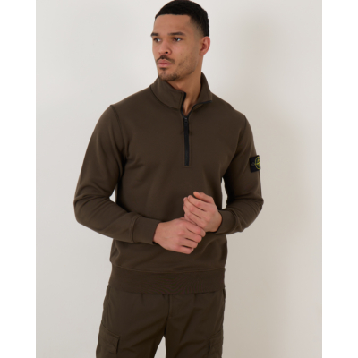 Stone Island Half Zip Sweatshirt Military Green