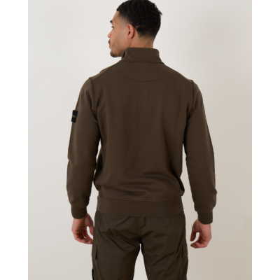 Stone Island Half Zip Sweatshirt Military Green