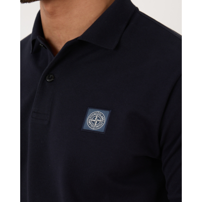 Stone Island Slim Fit Polo Navy Blue