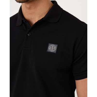 Stone Island Slim Fit Polo Black