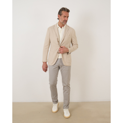 Boglioli Cotton Linnen Casual Colbert Beige