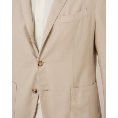 Boglioli Cotton Linnen Casual Colbert Beige