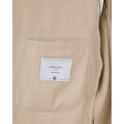 Boglioli Cotton Linnen Casual Colbert Beige