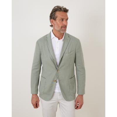 Boglioli Cotton Linnen Casual Colbert Salvia