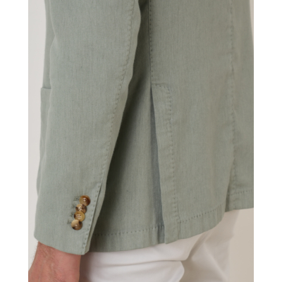 Boglioli Cotton Linnen Casual Colbert Salvia