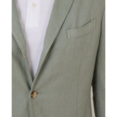 Boglioli Cotton Linnen Casual Colbert Salvia