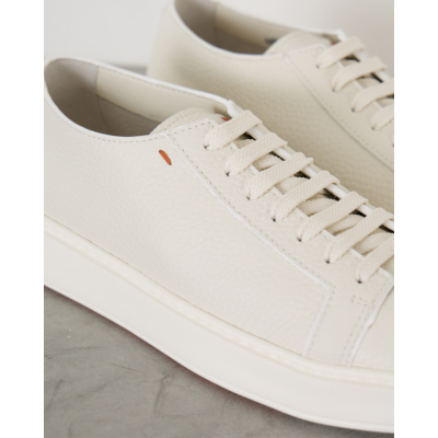 Santoni  Leather Sneaker White