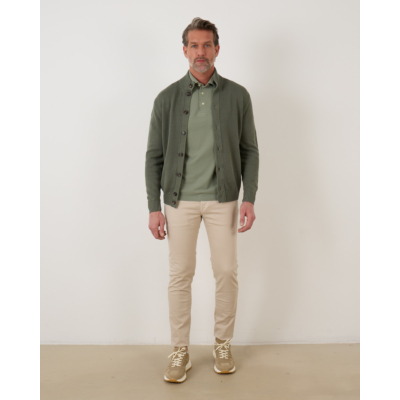 Zanone  Cotton Linnen Mix Vest Salvia