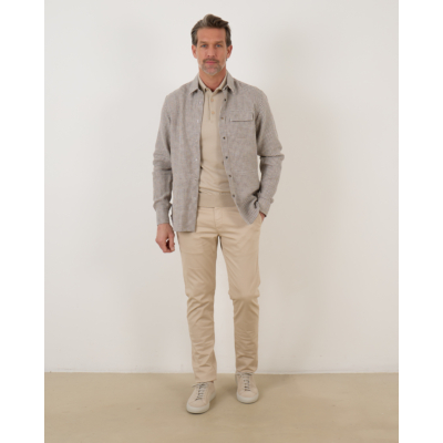 Kiton Overshirt Pied Du Poule Camel