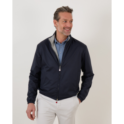 Kiton Blouson Jack Reversible Navy Grey