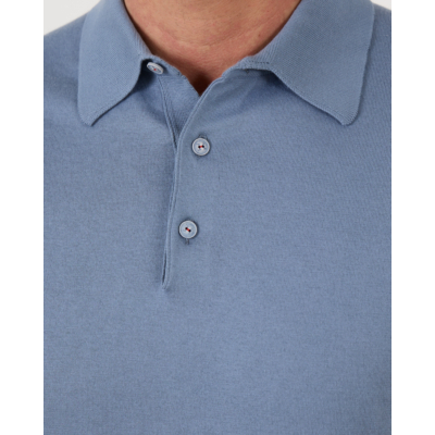 Kiton Pullover polo powder azur