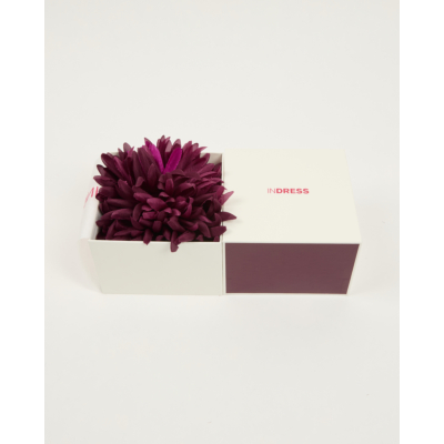 Indress Silk Flower Broch Burgundy