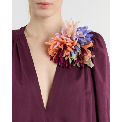 Indress Silk Flower Broch Lavender Stabilo