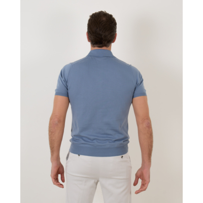 Kiton Pullover polo powder azur