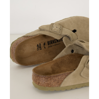 Birkenstock Boston suède instappers Faded Khaki