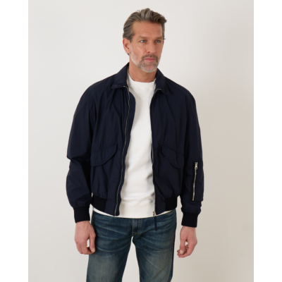 Ten-C Kort Nylon Bomber Jack Navy