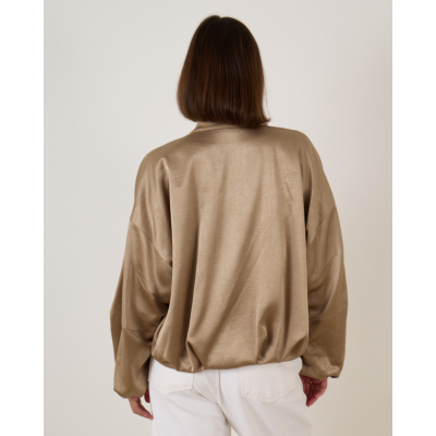 Drykorn Braddan BomberJack Satin Brown
