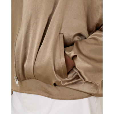 Drykorn Braddan BomberJack Satin Brown