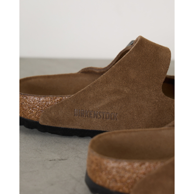 Birkenstock Men Arizona Soft Footbed Sandals Dark Tea Tonal