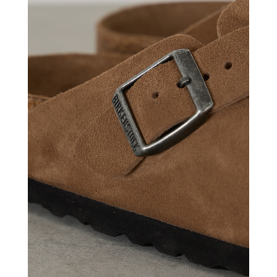 Birkenstock Boston suède instappers Dark Tea Tonal