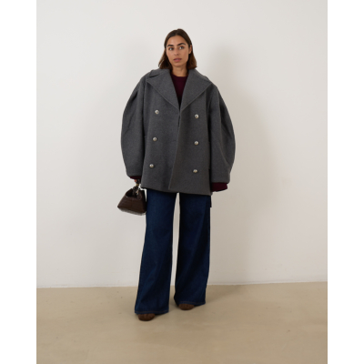 Ganni Crewneck Pullover Burgundy