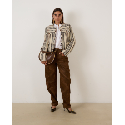 Marant Étoile Izaria Jacket Striped Ecru