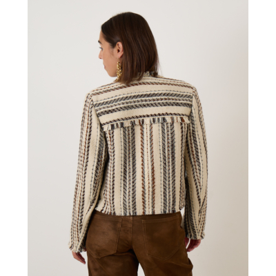 Marant Étoile Izaria Jacket Striped Ecru