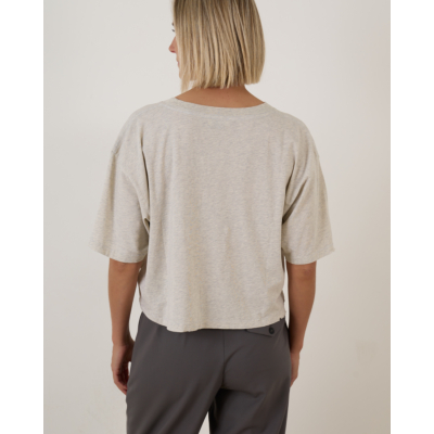 Anine Bing Johnny Crop Tee Grey