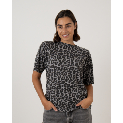 Anine Bing Cohen shirt leopard print grey