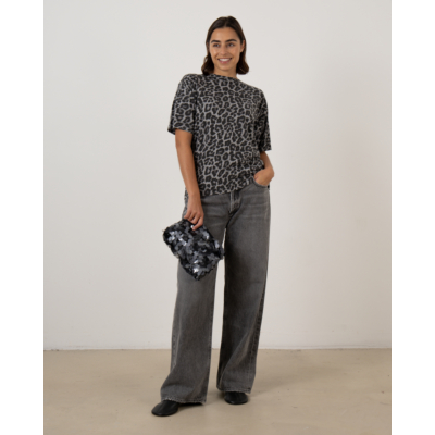 Anine Bing Cohen shirt leopard print grey