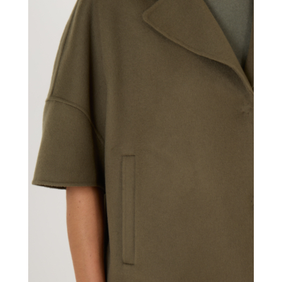Luisa Cerano Double-face Cape Mantel Khaki