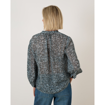 Luisa Cerano Blouse Animal Print Blue