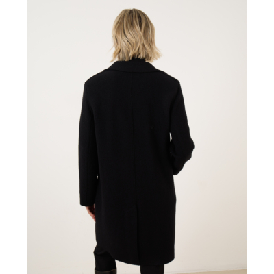 Luisa Cerano Mid-Length Black Coat