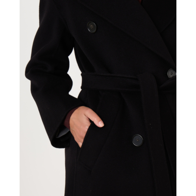 'S Max Mara  Dalila Black Coat