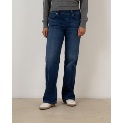 Cambio Tess wide leg jeans with dark blue wash