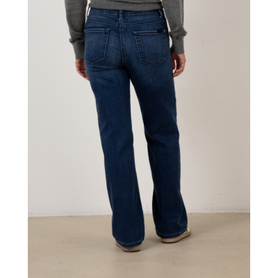 Cambio Tess wide leg jeans with dark blue wash