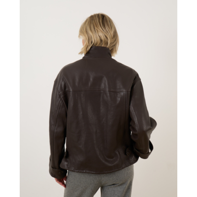 Enes Jacket leather/suede women brown