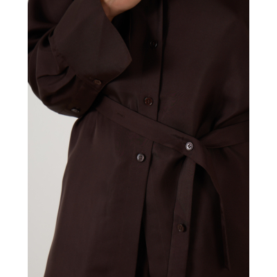 Róhe Deconstructed silk shirt Mahogany