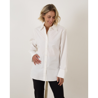 Róhe Poplin Silk Combined gilet-shirt Optic White