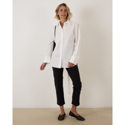 Róhe Poplin Silk Combined gilet-shirt Optic White